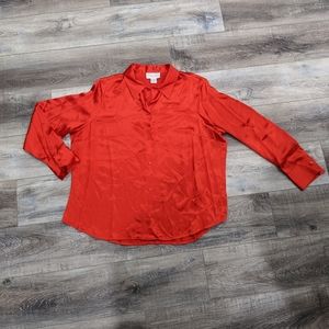 Saks Fifth Avenue Folio Collection 100% Silk Button Down